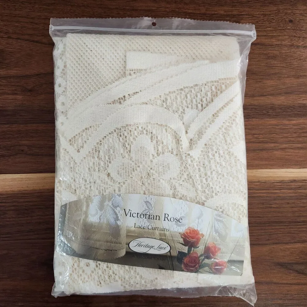 Heritage Lace Victorian Rose Lace Curtains #2860E-6062 60x62